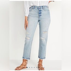 Slouchy straight jeans